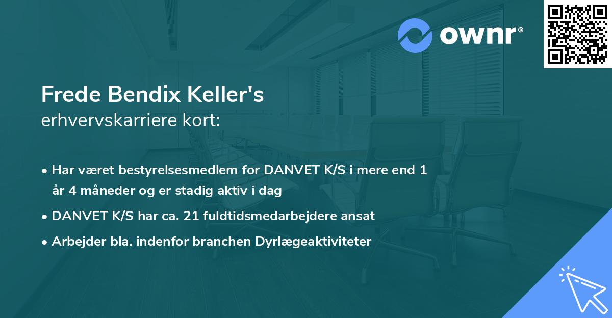 Frede Bendix Keller's erhvervskarriere kort