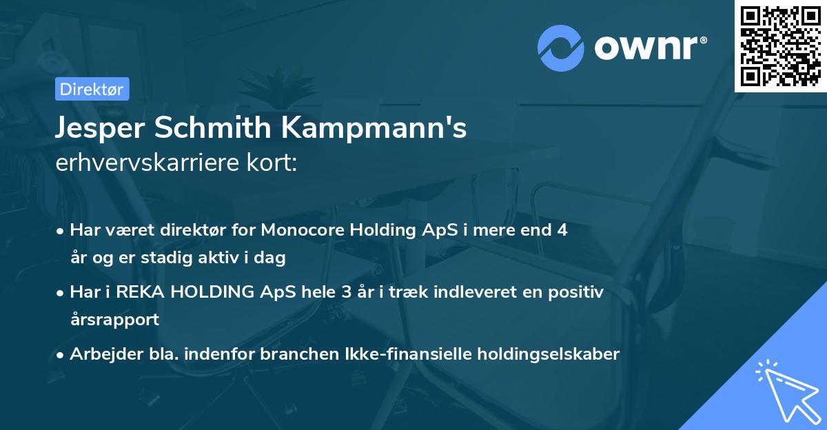 Jesper Schmith Kampmann's erhvervskarriere kort