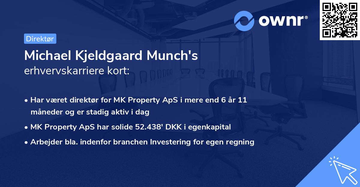 Michael Kjeldgaard Munch's erhvervskarriere kort