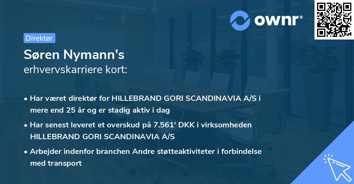 Søren Nymann's erhvervskarriere kort