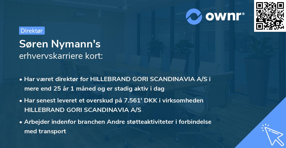 Søren Nymann's erhvervskarriere kort