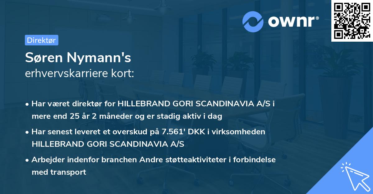 Søren Nymann's erhvervskarriere kort