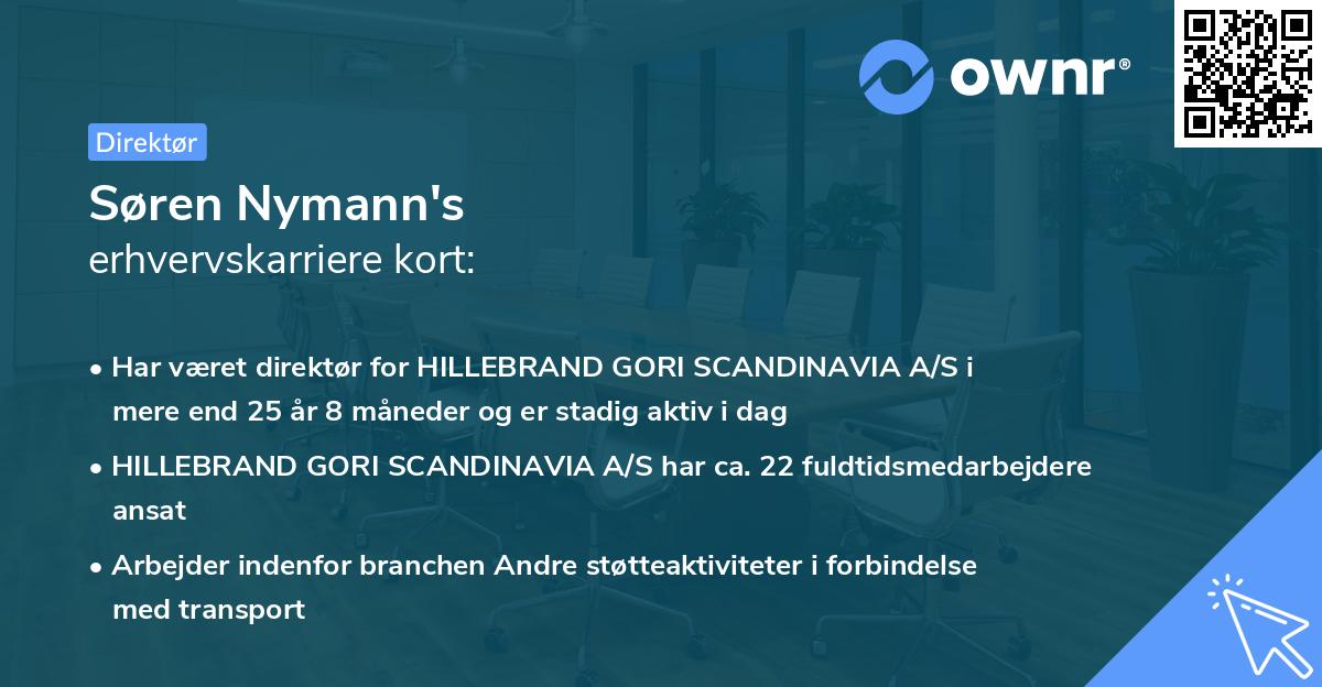 Søren Nymann's erhvervskarriere kort