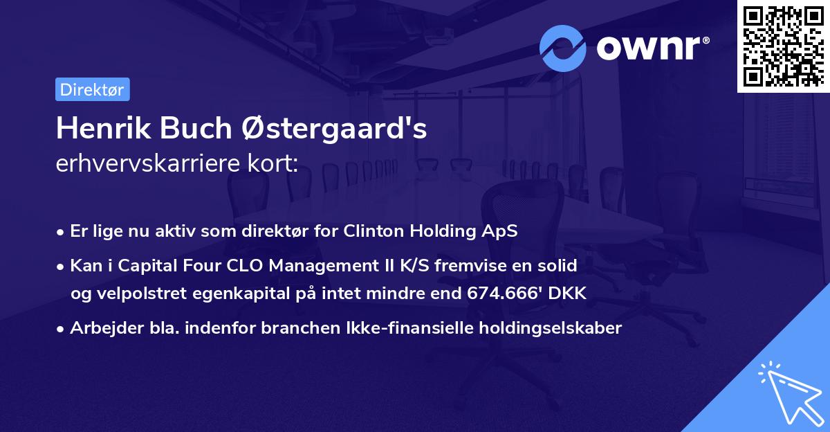 Henrik Buch Østergaard's erhvervskarriere kort