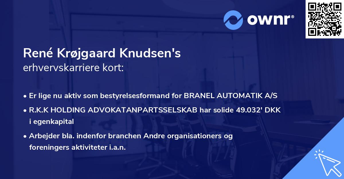 René Krøjgaard Knudsen's erhvervskarriere kort