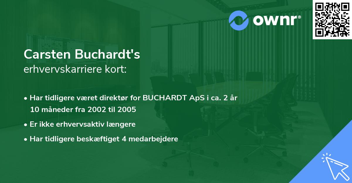 Carsten Buchardt's erhvervskarriere kort