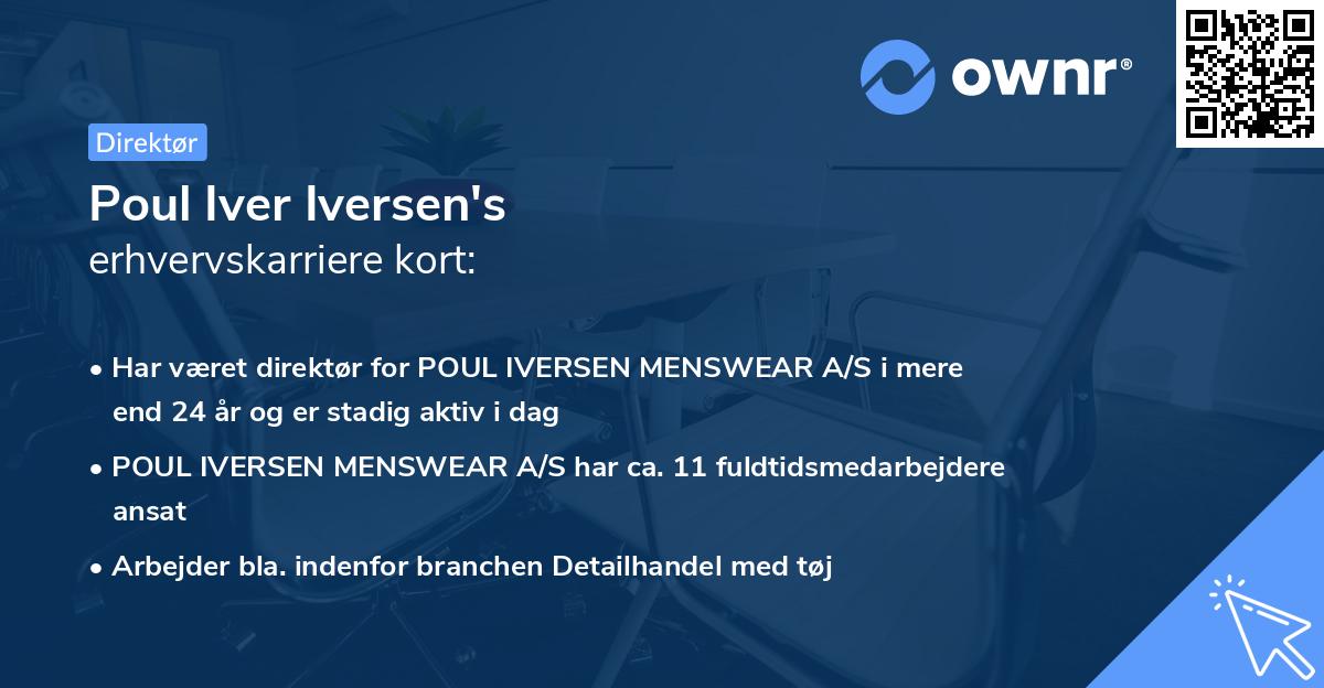 Poul Iver Iversen's erhvervskarriere kort