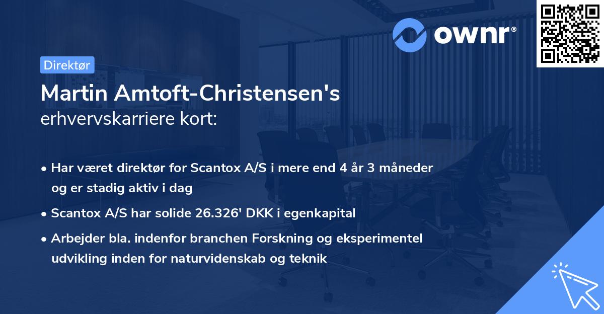 Martin Amtoft-Christensen's erhvervskarriere kort