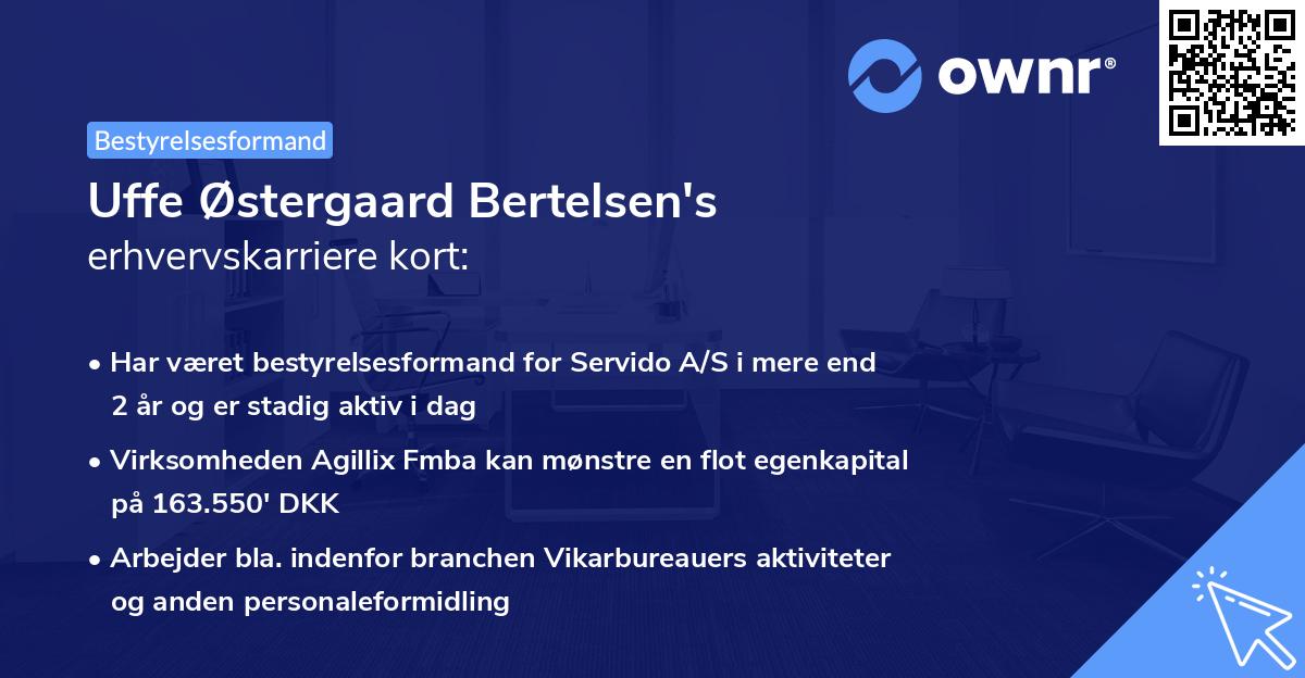 Uffe Østergaard Bertelsen's erhvervskarriere kort