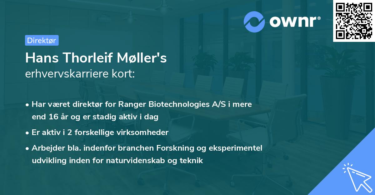 Hans Thorleif Møller's erhvervskarriere kort