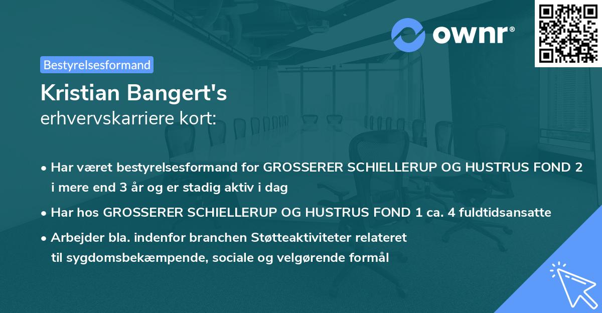 Kristian Bangert's erhvervskarriere kort