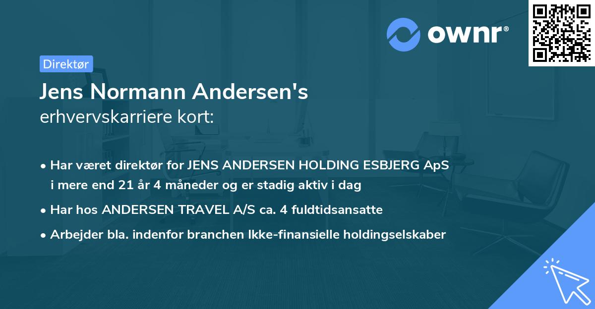 Jens Normann Andersen's erhvervskarriere kort