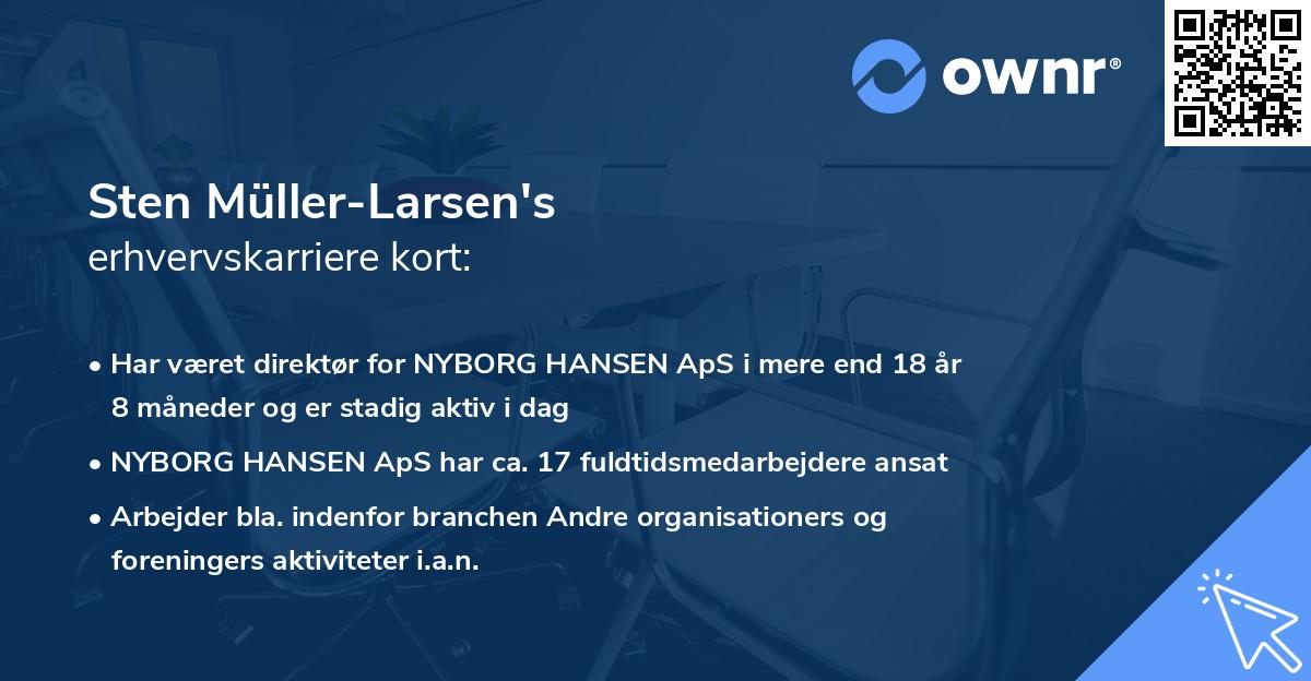 Sten Müller-Larsen's erhvervskarriere kort