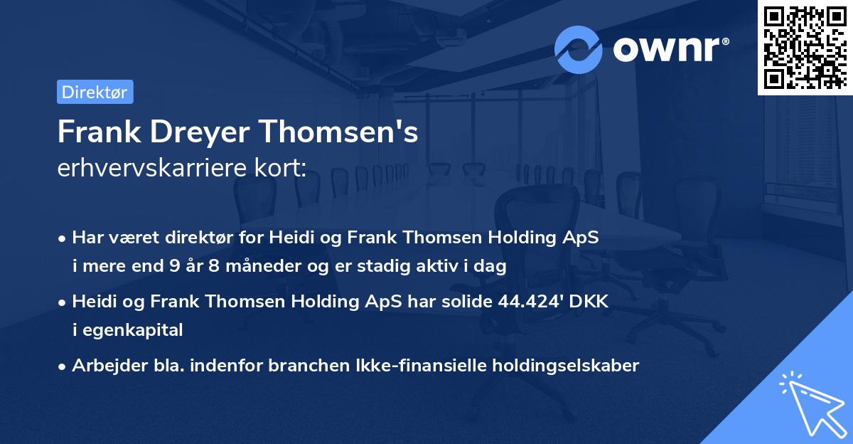 Frank Dreyer Thomsen's erhvervskarriere kort