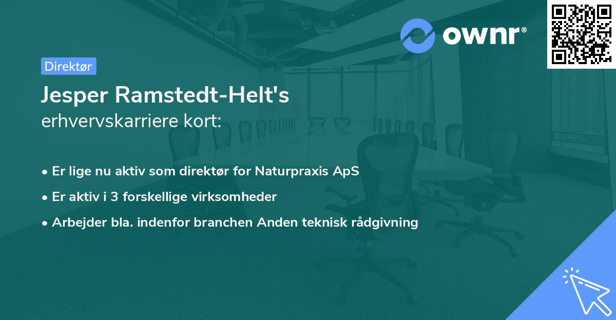 Jesper Ramstedt-Helt's erhvervskarriere kort