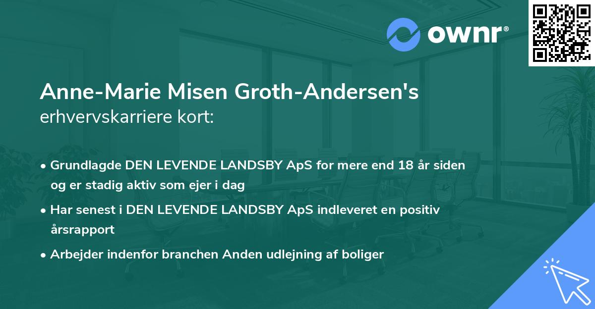 Anne-Marie Misen Groth-Andersen's erhvervskarriere kort
