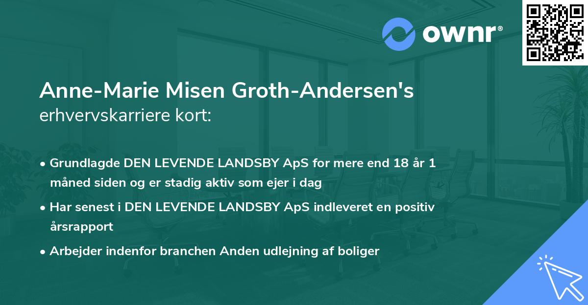 Anne-Marie Misen Groth-Andersen's erhvervskarriere kort