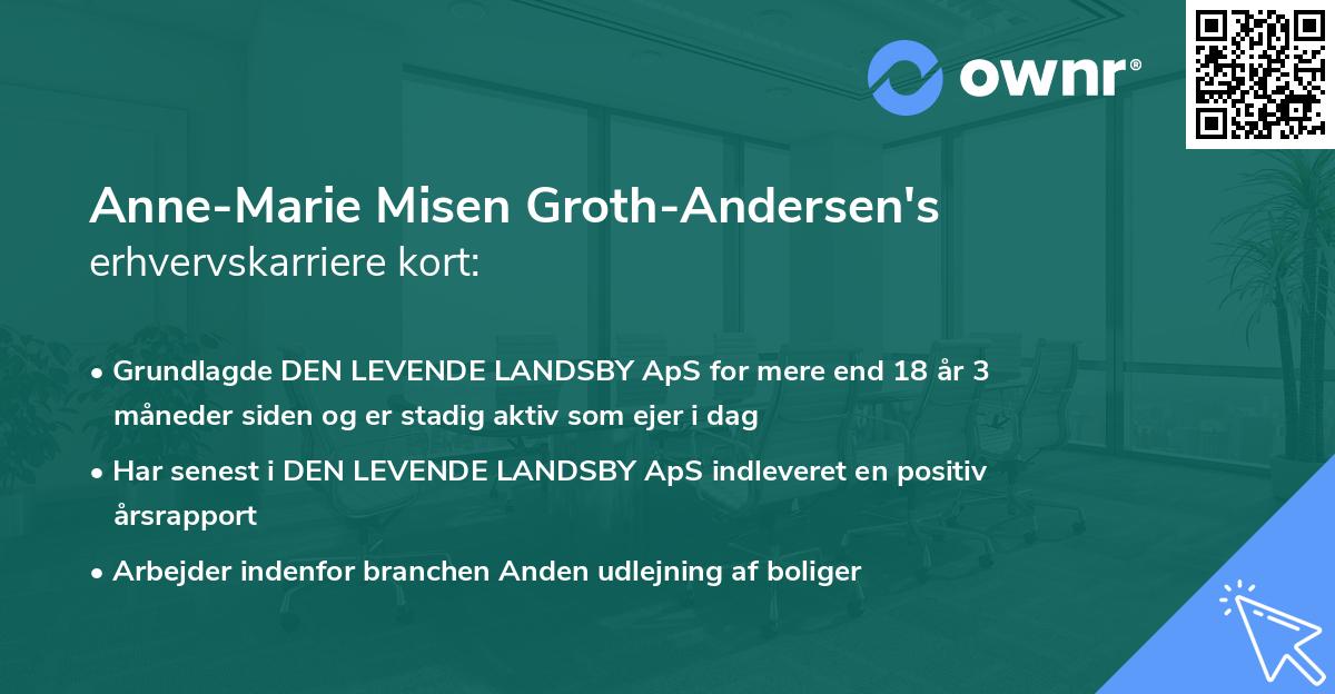 Anne-Marie Misen Groth-Andersen's erhvervskarriere kort