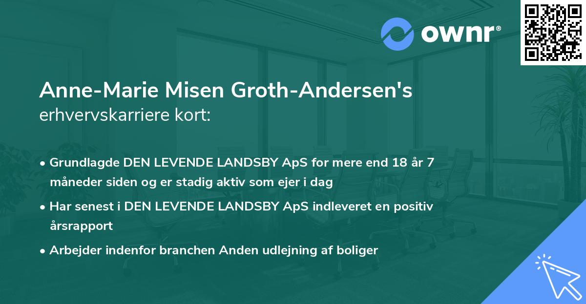 Anne-Marie Misen Groth-Andersen's erhvervskarriere kort