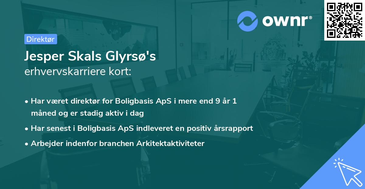 Jesper Skals Glyrsø's erhvervskarriere kort