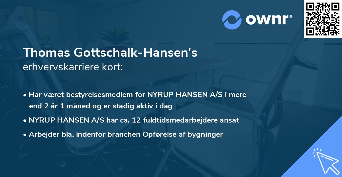 Thomas Gottschalk-Hansen's erhvervskarriere kort