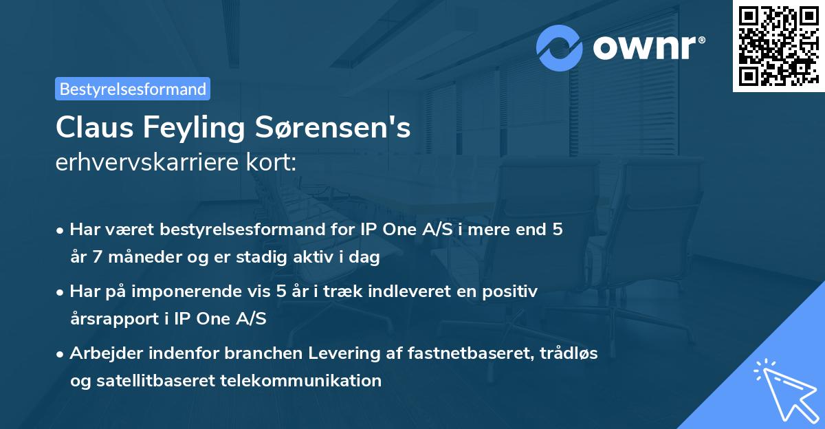 Claus Feyling Sørensen's erhvervskarriere kort