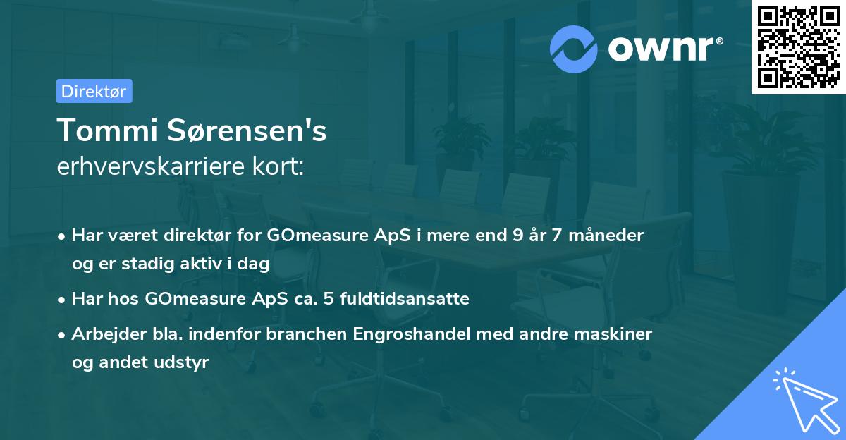 Tommi Sørensen's erhvervskarriere kort