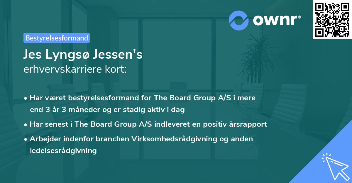 Jes Lyngsø Jessen's erhvervskarriere kort