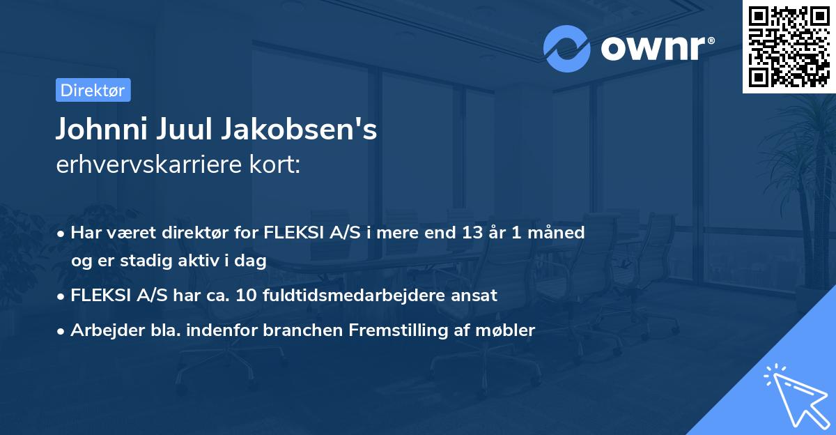 Johnni Juul Jakobsen's erhvervskarriere kort