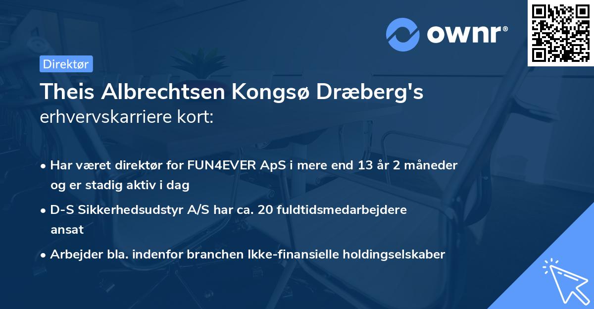 Theis Albrechtsen Kongsø Dræberg's erhvervskarriere kort