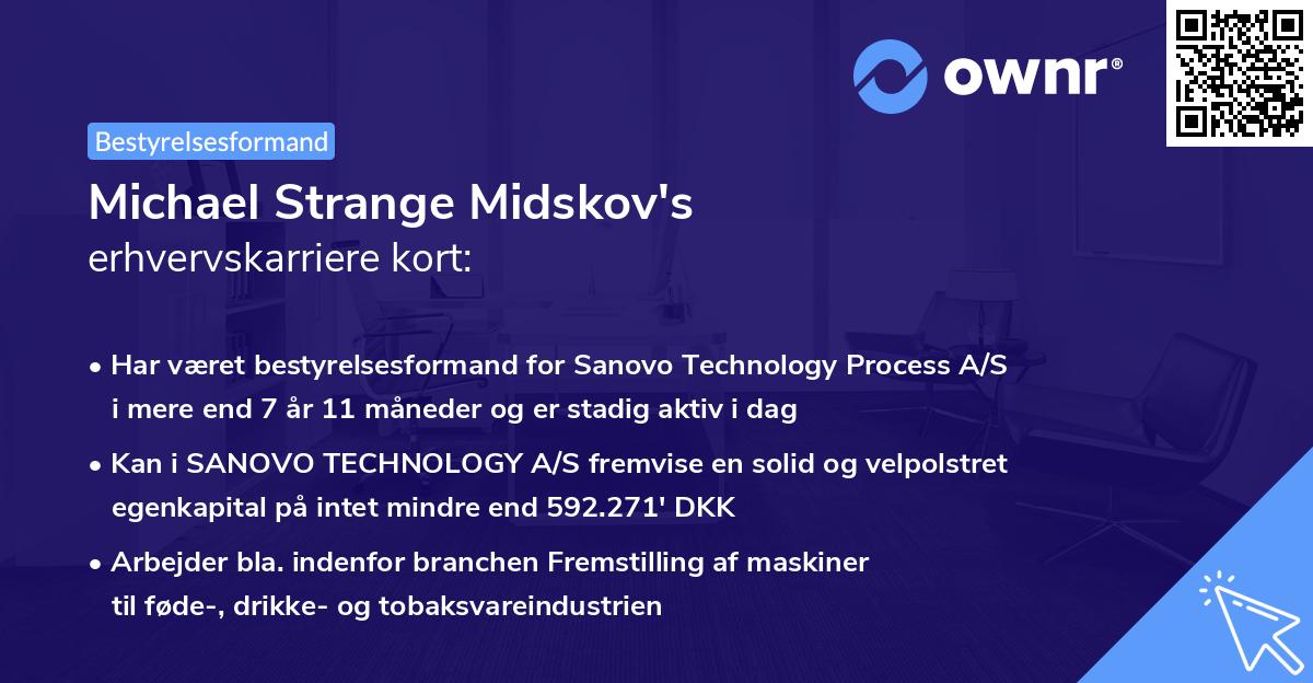 Michael Strange Midskov's erhvervskarriere kort