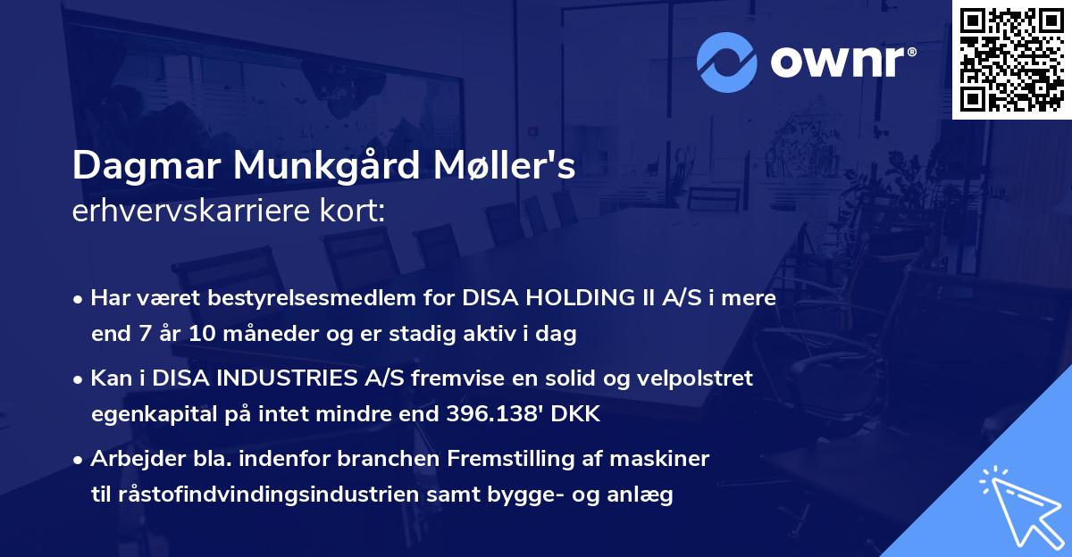 Dagmar Munkgård Møller's erhvervskarriere kort