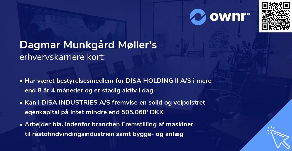 Dagmar Munkgård Møller's erhvervskarriere kort