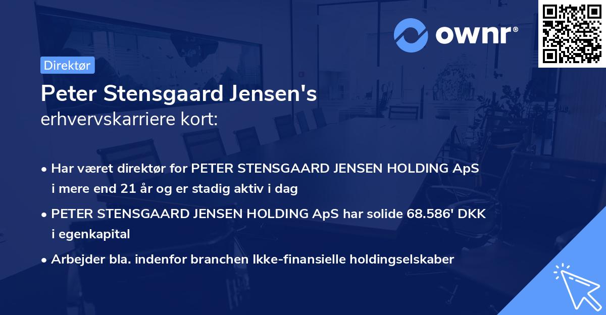 Peter Stensgaard Jensen's erhvervskarriere kort
