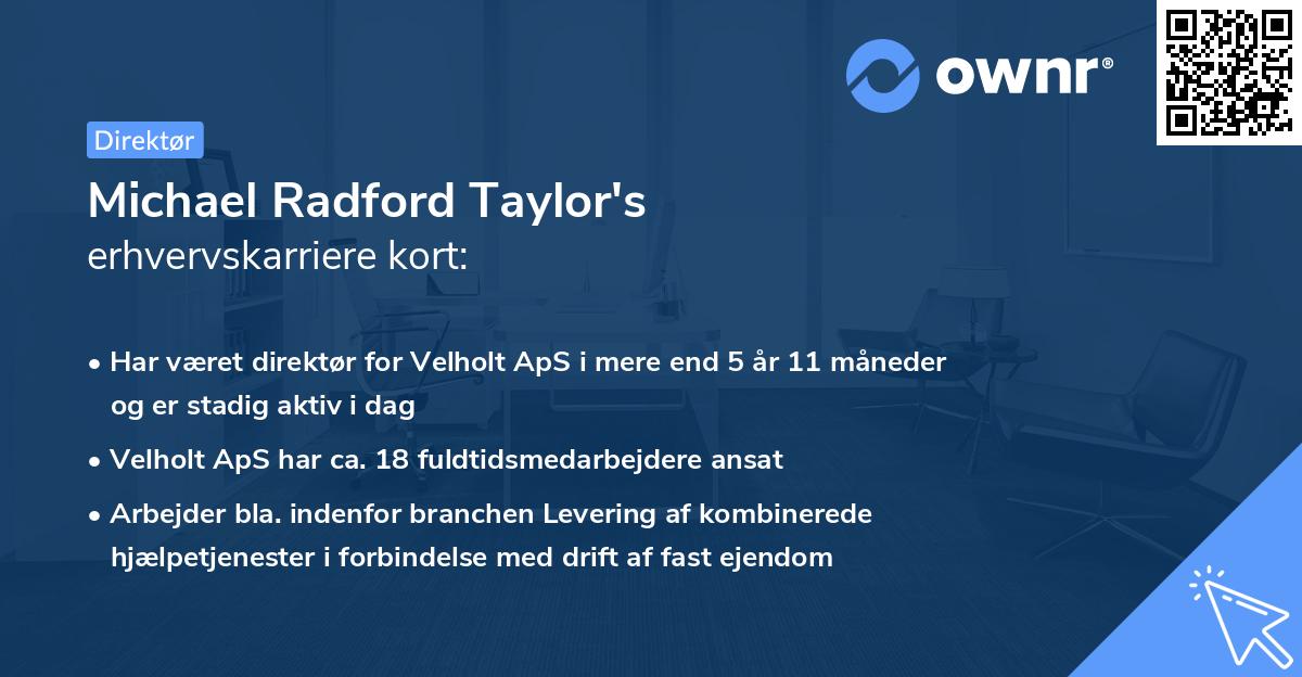 Michael Radford Taylor's erhvervskarriere kort