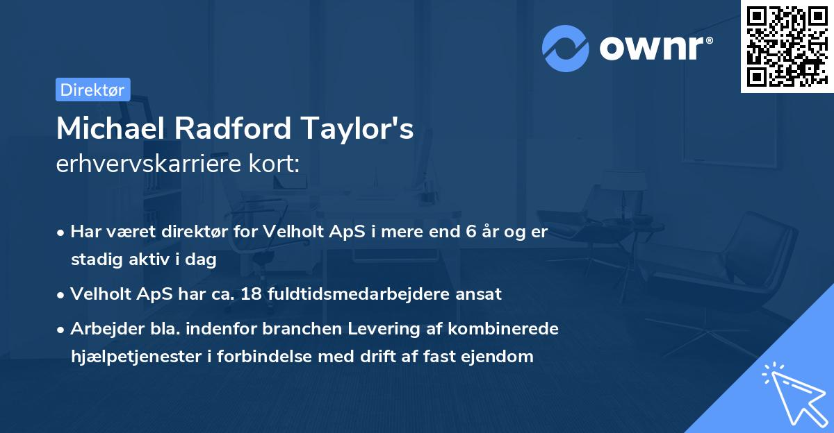 Michael Radford Taylor's erhvervskarriere kort