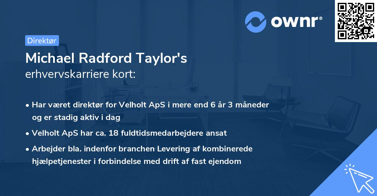 Michael Radford Taylor's erhvervskarriere kort