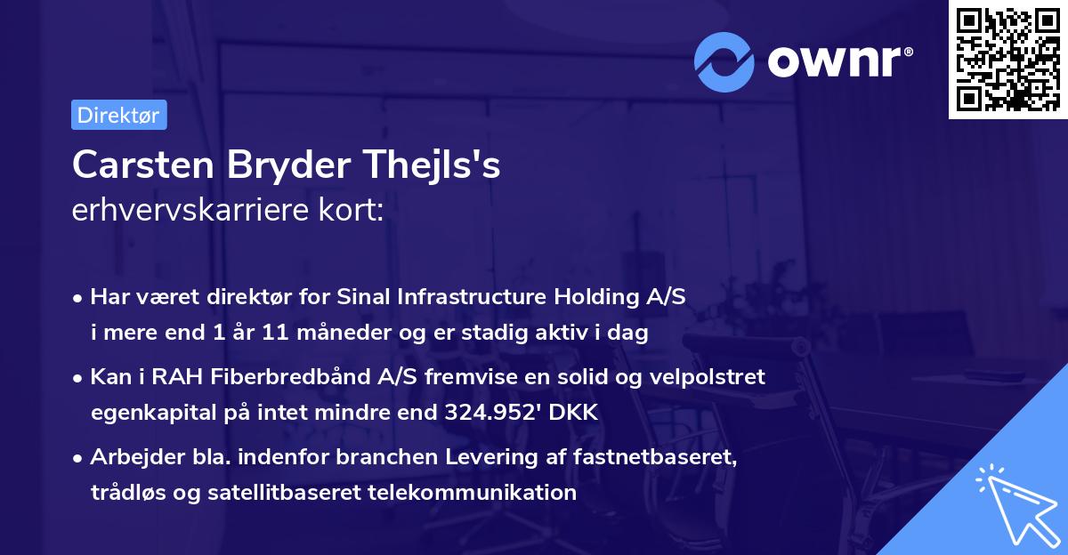 Carsten Bryder Thejls's erhvervskarriere kort