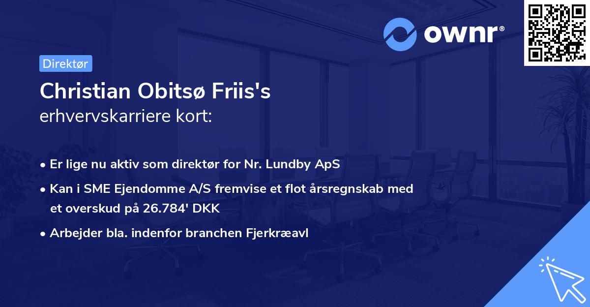 Christian Obitsø Friis's erhvervskarriere kort
