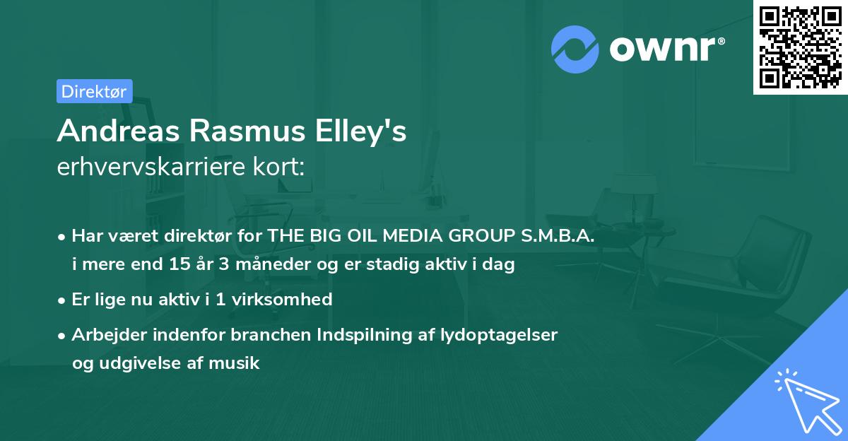 Andreas Rasmus Elley's erhvervskarriere kort