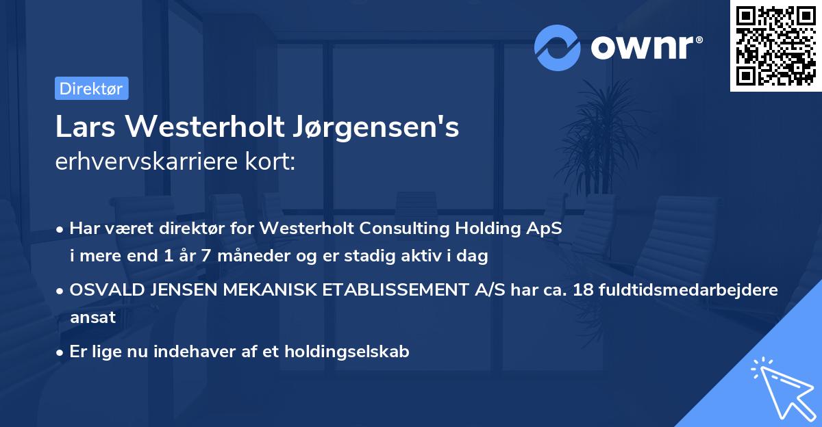 Lars Westerholt Jørgensen's erhvervskarriere kort