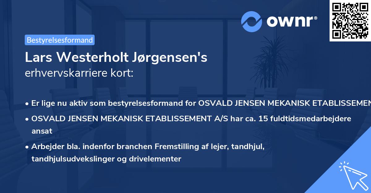 Lars Westerholt Jørgensen's erhvervskarriere kort