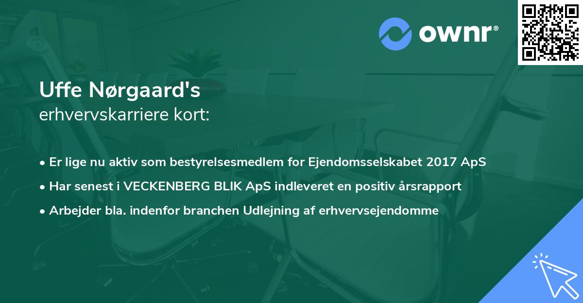 Uffe Nørgaard's erhvervskarriere kort