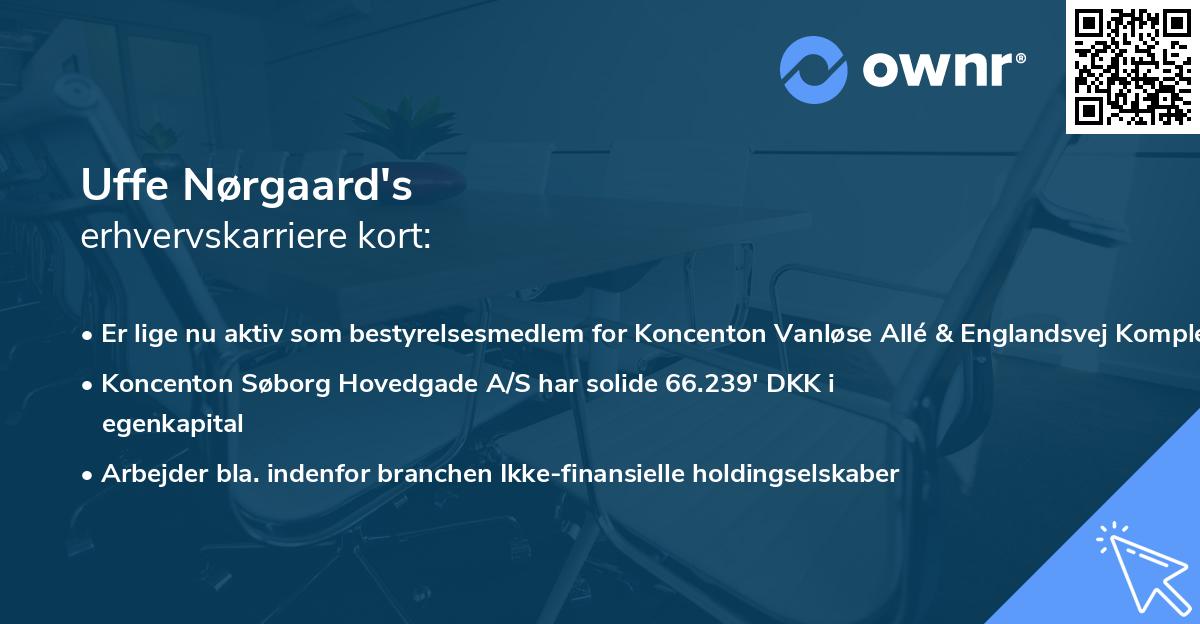 Uffe Nørgaard's erhvervskarriere kort