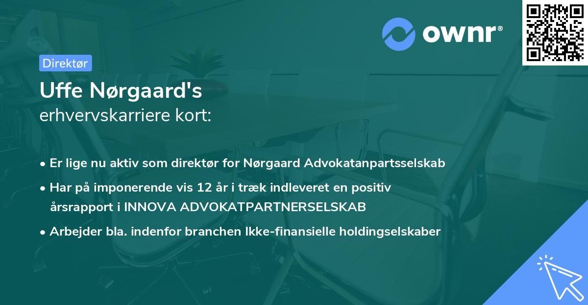 Uffe Nørgaard's erhvervskarriere kort