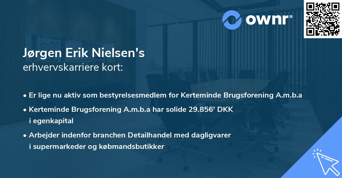 Jørgen Erik Nielsen's erhvervskarriere kort