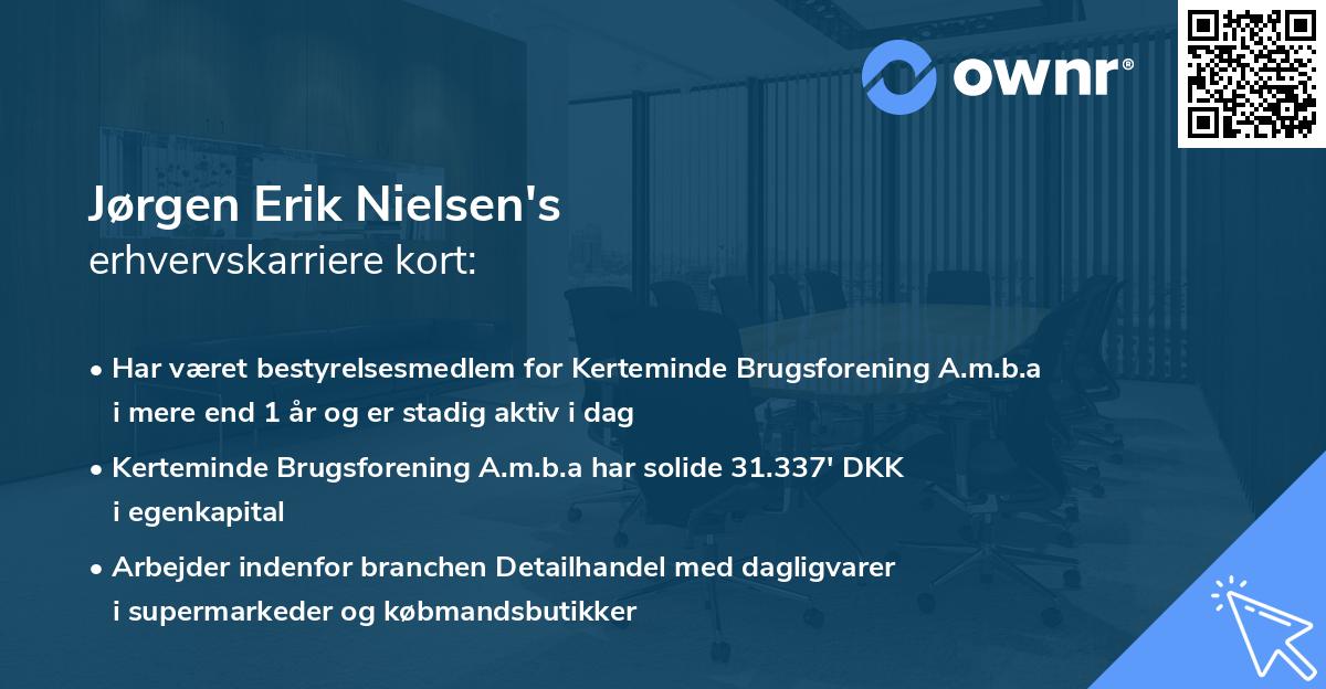 Jørgen Erik Nielsen's erhvervskarriere kort