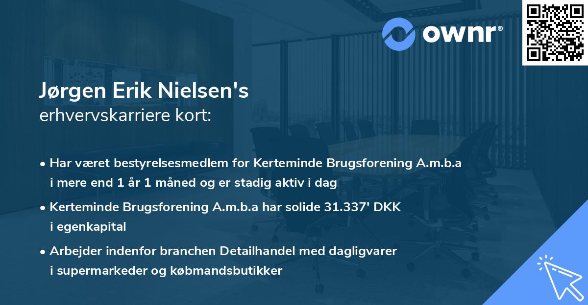 Jørgen Erik Nielsen's erhvervskarriere kort
