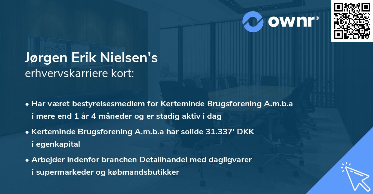 Jørgen Erik Nielsen's erhvervskarriere kort