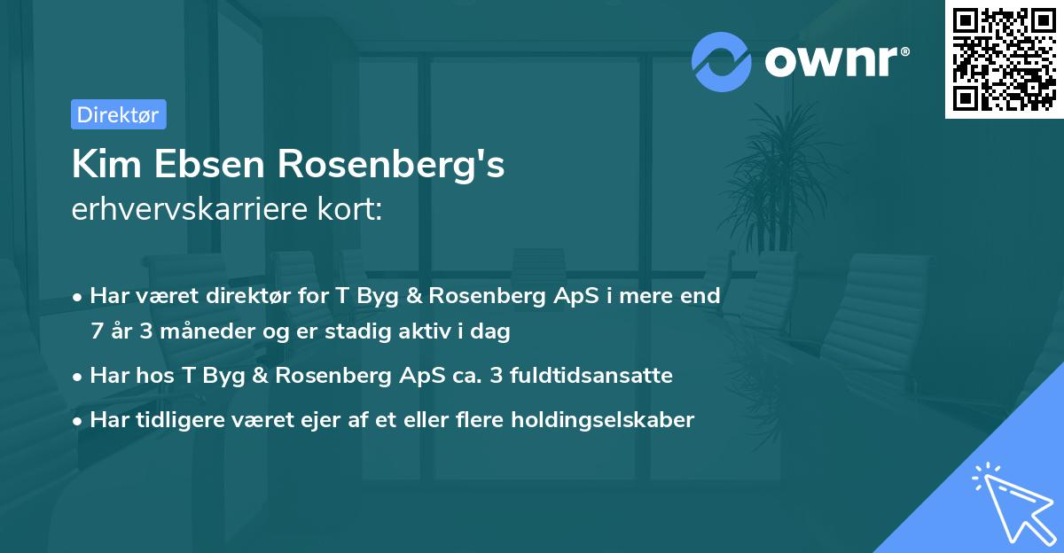 Kim Ebsen Rosenberg's erhvervskarriere kort